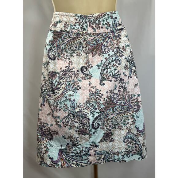 Talbots Women's Pastel Paisley Print Skirt - Size 10 - Picture 10 of 16